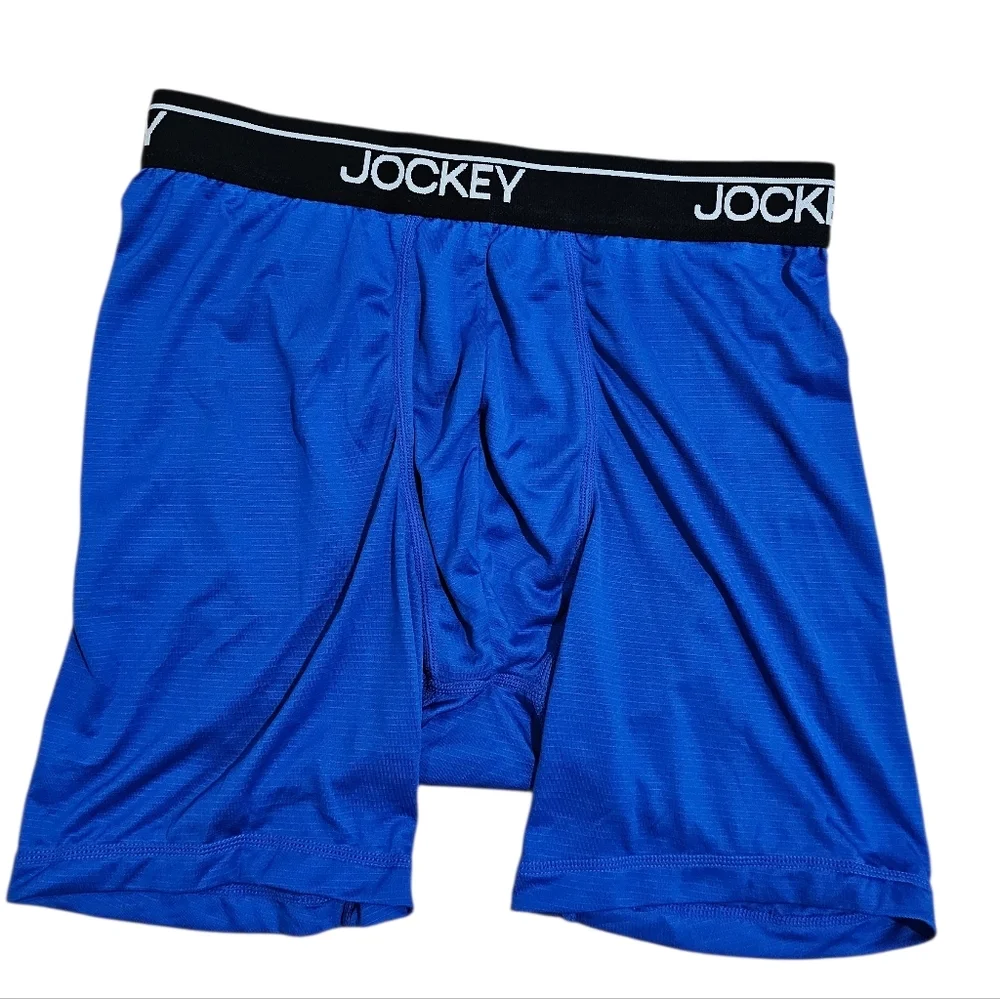 Jockey Air Mens Small 28 30 Blue Performance Boxer Brief Underwear